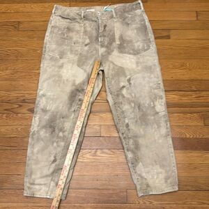 Anthropologie tan washed denim size 16W
